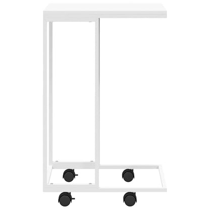 vidaXL Beistelltisch mit Rollen Weiß 40x30x63,5 cm Holzwerkstoff