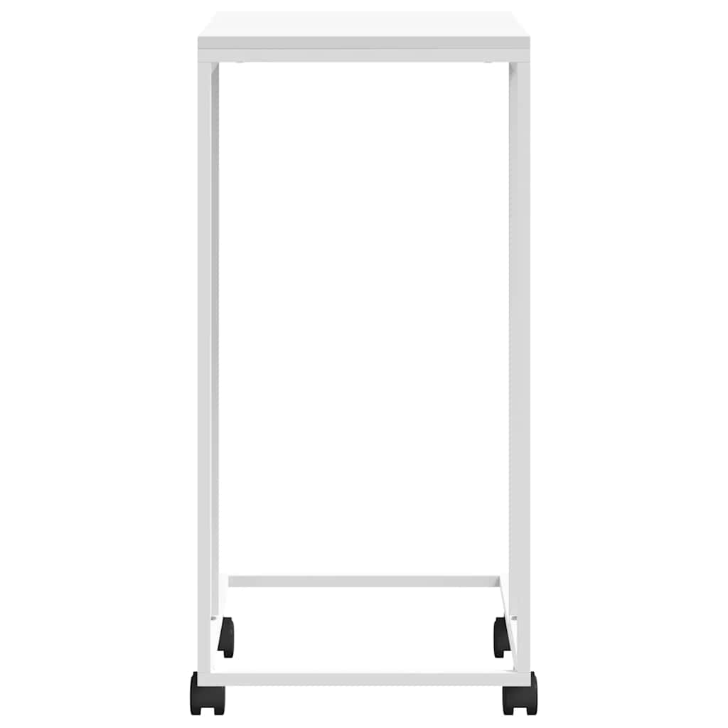 vidaXL Beistelltisch mit Rollen Weiß 40x30x63,5 cm Holzwerkstoff