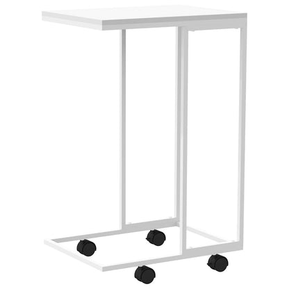 vidaXL Beistelltisch mit Rollen Weiß 40x30x63,5 cm Holzwerkstoff
