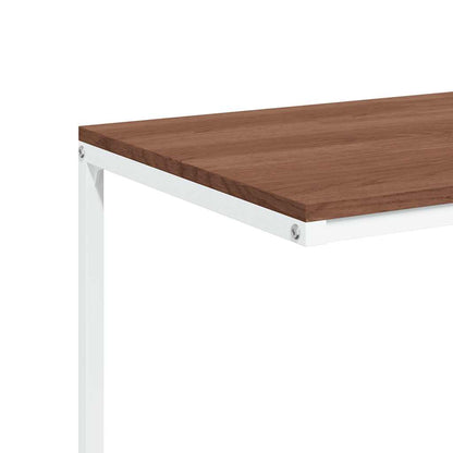 vidaXL Table d'appoint à roulettes Blanc 55x35x70 cm Bois d'ingénierie