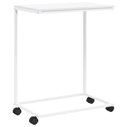 vidaXL Beistelltisch mit Rollen Weiß 55x35x70 cm Holzwerkstoff