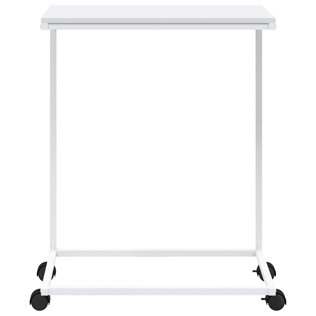 vidaXL Beistelltisch mit Rollen Weiß 55x35x70 cm Holzwerkstoff