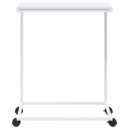 vidaXL Beistelltisch mit Rollen Weiß 55x35x70 cm Holzwerkstoff
