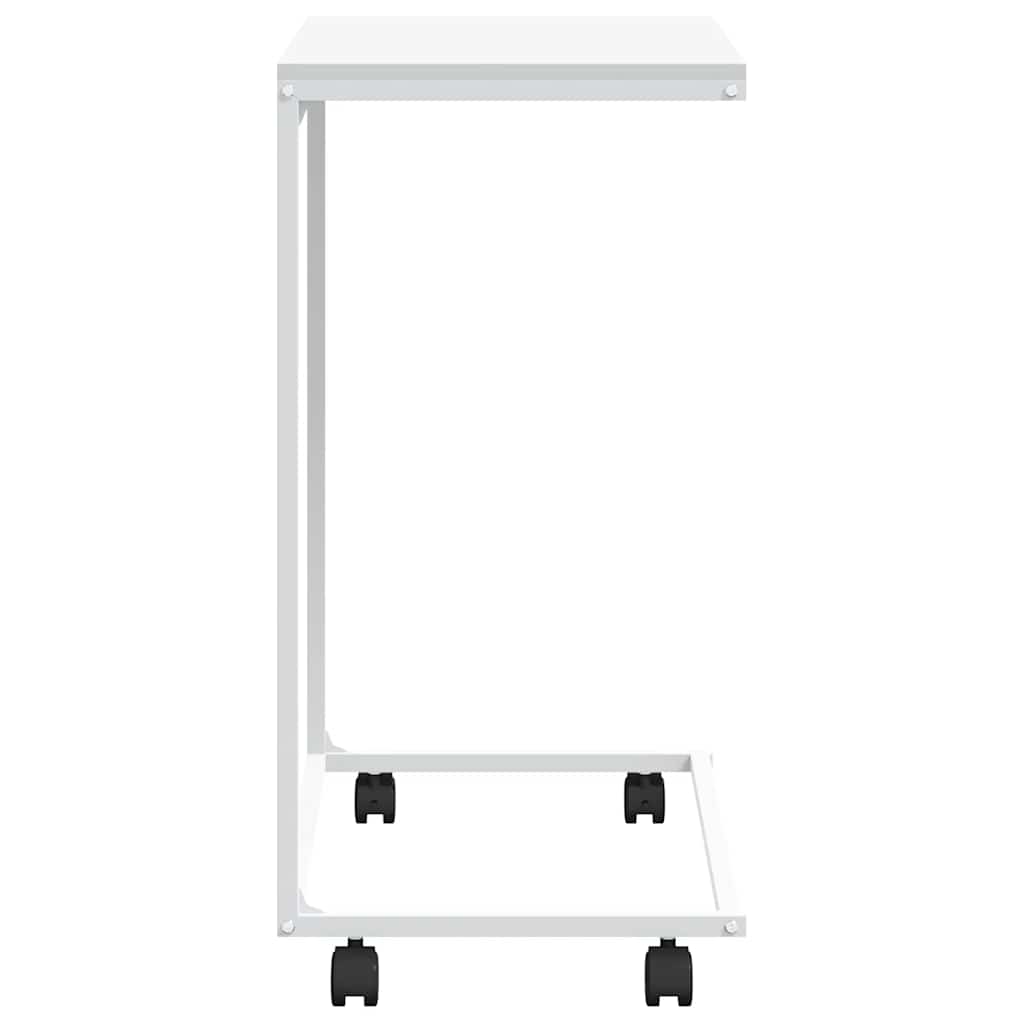 vidaXL Beistelltisch mit Rollen Weiß 55x35x70 cm Holzwerkstoff