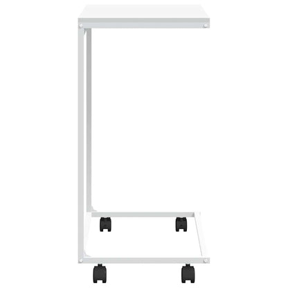 vidaXL Beistelltisch mit Rollen Weiß 55x35x70 cm Holzwerkstoff
