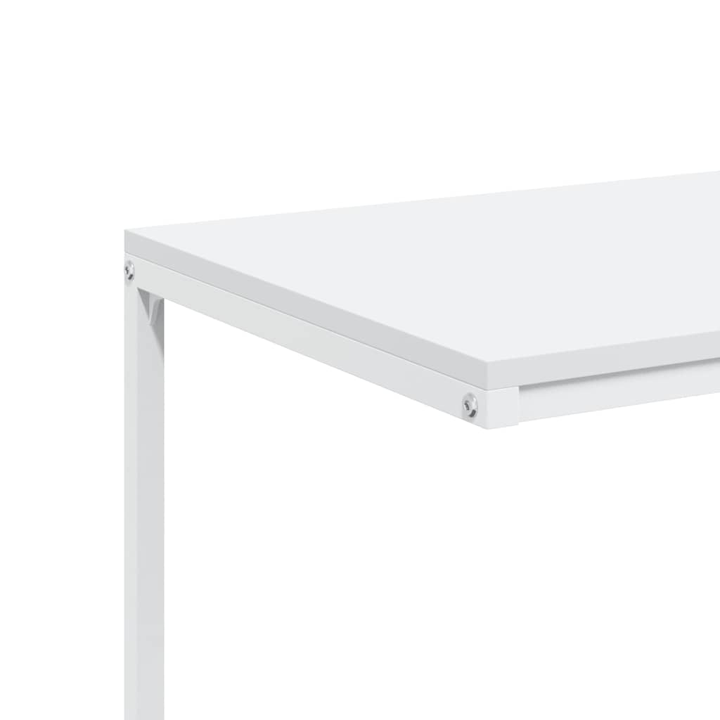 vidaXL Beistelltisch mit Rollen Weiß 55x35x70 cm Holzwerkstoff