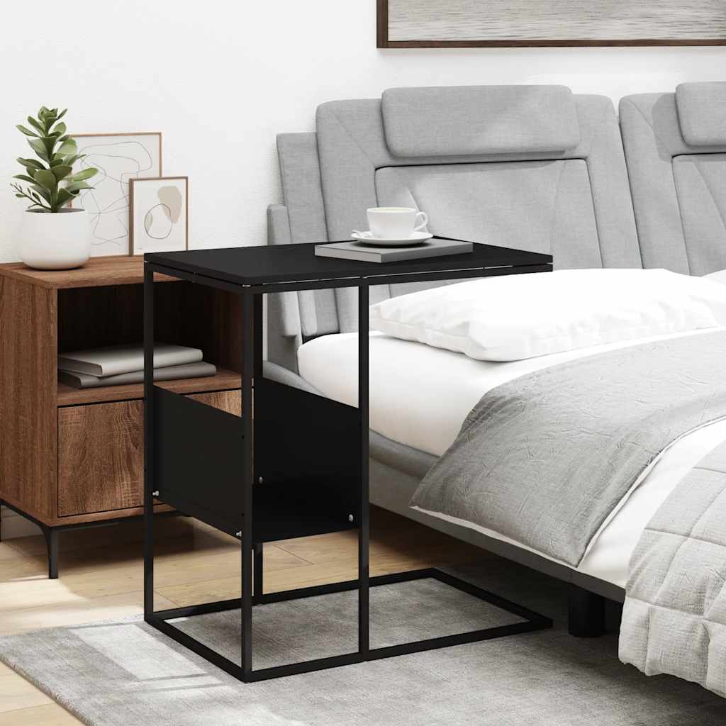 vidaXL Beistelltisch Schwarz 55x36x59,5 cm Holzwerkstoff