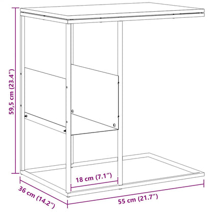 vidaXL Beistelltisch Weiß 55x36x59,5 cm Holzwerkstoff