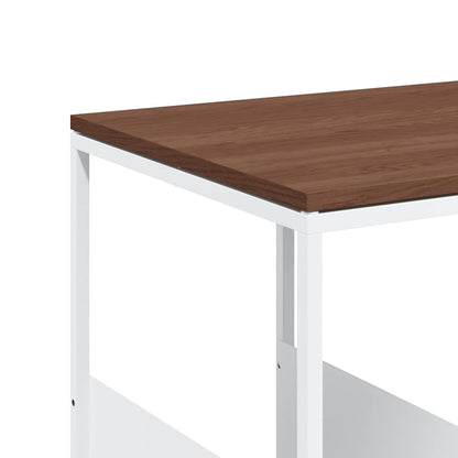 vidaXL Beistelltisch mit Rollen Weiß 55x36x63,5 cm Holzwerkstoff