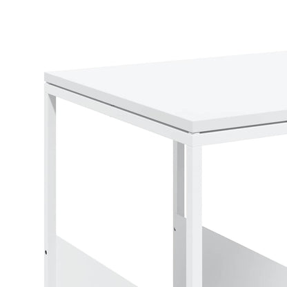 vidaXL Beistelltisch mit Rollen Weiß 55x36x63,5 cm Holzwerkstoff