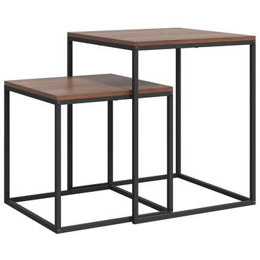 vidaXL Couchtisch-Set 2-tlg. Holzwerkstoff und Metall