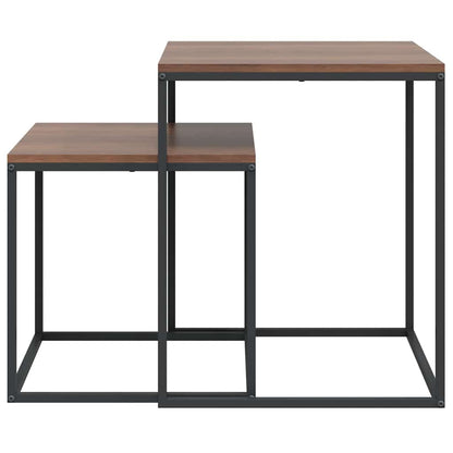 vidaXL Couchtisch-Set 2-tlg. Holzwerkstoff und Metall