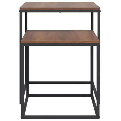 vidaXL Couchtisch-Set 2-tlg. Holzwerkstoff und Metall