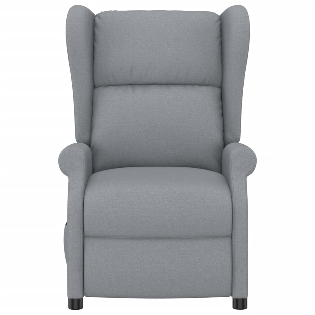 vidaXL Fauteuil inclinable électrique Gris clair Tissu