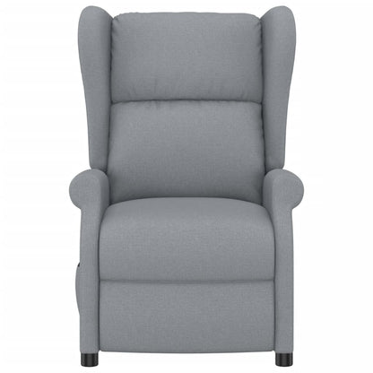 vidaXL Fauteuil inclinable électrique Gris clair Tissu
