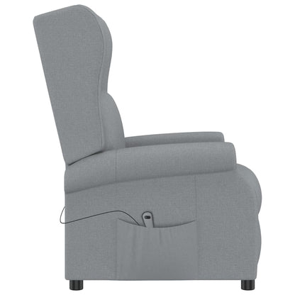 vidaXL Fauteuil inclinable électrique Gris clair Tissu