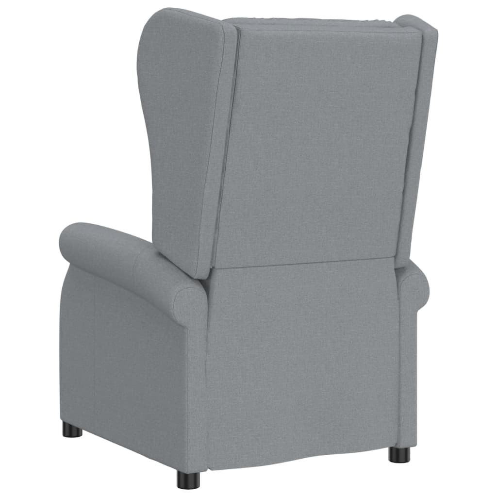 vidaXL Fauteuil inclinable électrique Gris clair Tissu