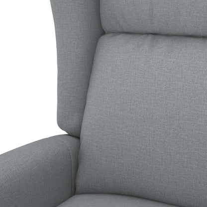 vidaXL Fauteuil inclinable électrique Gris clair Tissu
