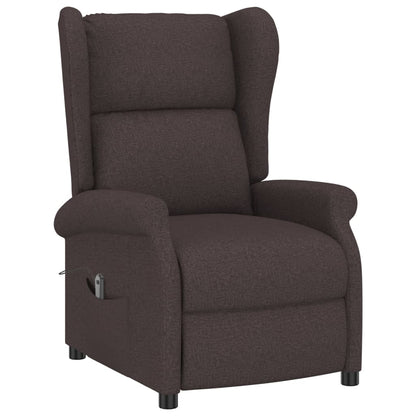 vidaXL Fauteuil inclinable électrique marron foncé en tissu