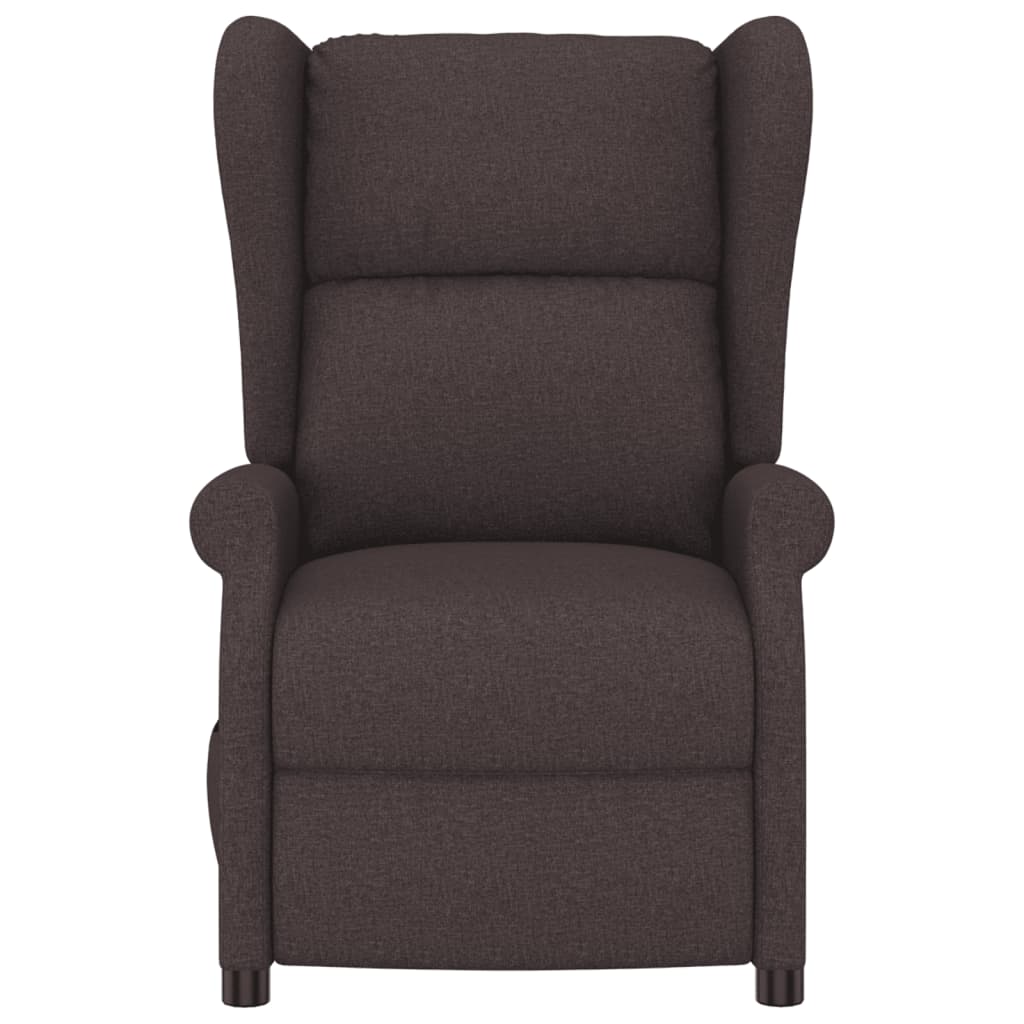 vidaXL Fauteuil inclinable électrique marron foncé en tissu