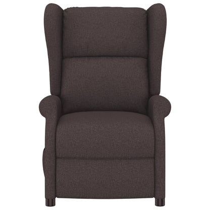 vidaXL Fauteuil inclinable électrique marron foncé en tissu