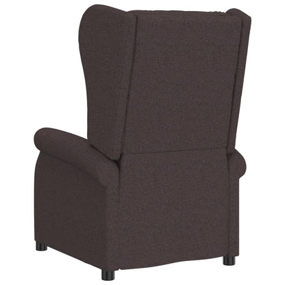vidaXL Fauteuil inclinable électrique marron foncé en tissu