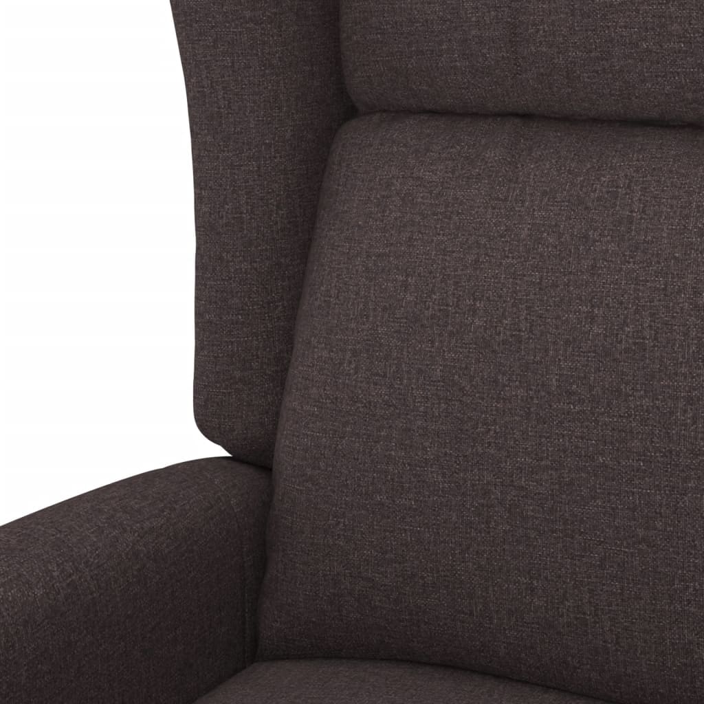 vidaXL Fauteuil inclinable électrique marron foncé en tissu