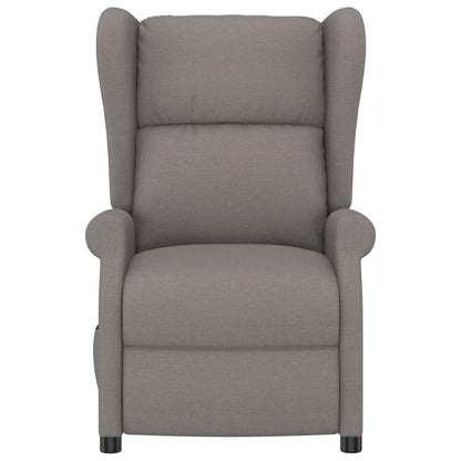 vidaXL Fauteuil releveur électrique en tissu taupe