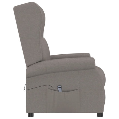 vidaXL Fauteuil releveur électrique en tissu taupe