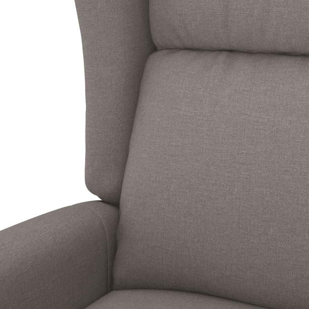 vidaXL Fauteuil releveur électrique en tissu taupe