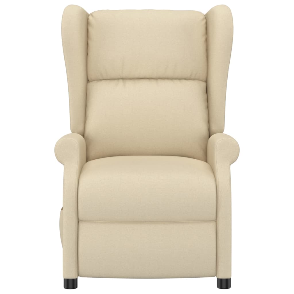 vidaXL Fauteuil club relax électrique crème tissu