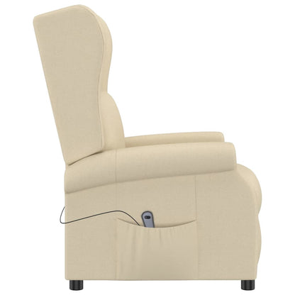vidaXL Fauteuil club relax électrique crème tissu