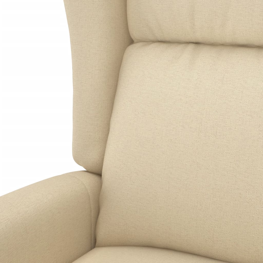vidaXL Fauteuil club relax électrique crème tissu