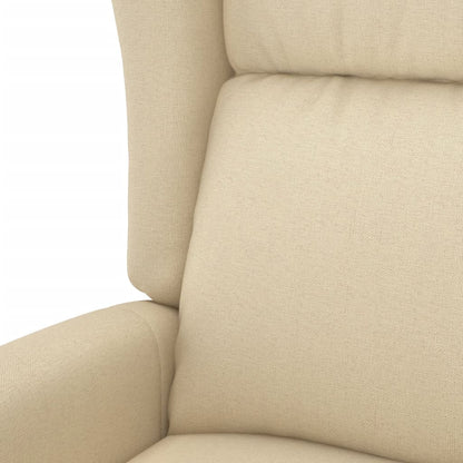 vidaXL Fauteuil club relax électrique crème tissu
