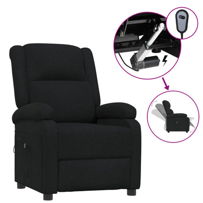 vidaXL Relaxsessel Elektrisch Schwarz Stoff