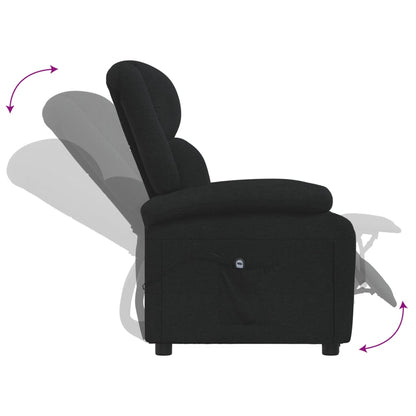 vidaXL Relaxsessel Elektrisch Schwarz Stoff