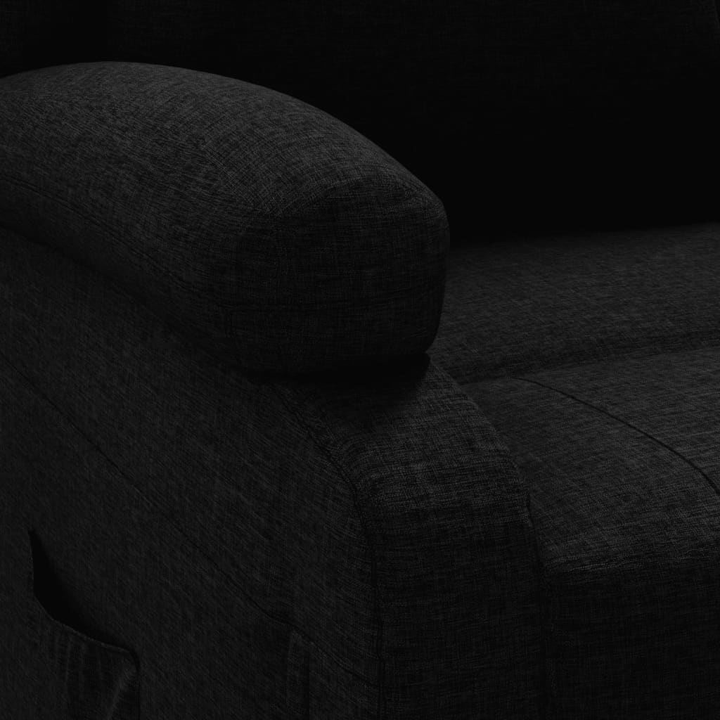 vidaXL Relaxsessel Elektrisch Schwarz Stoff