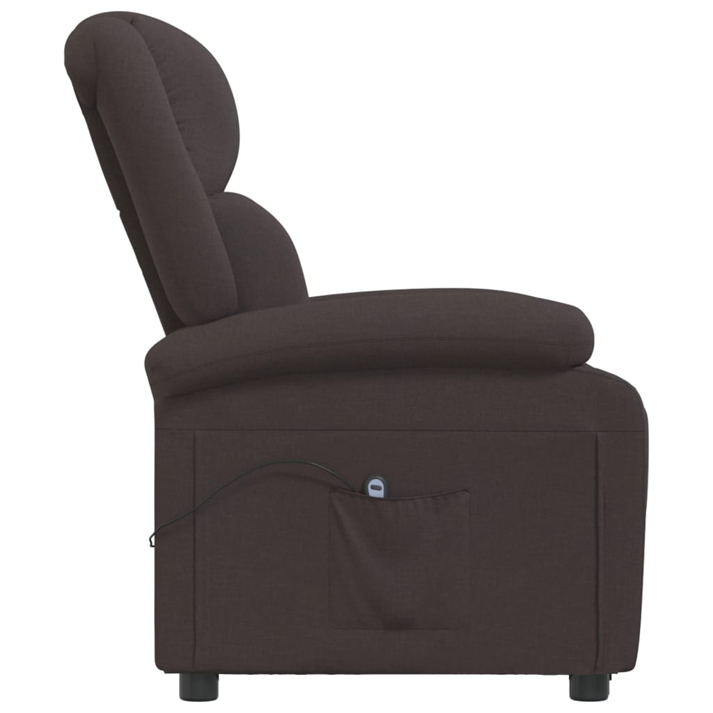 vidaXL Relaxsessel Elektrisch Dunkelbraun Stoff