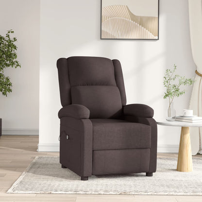 vidaXL Relaxsessel Elektrisch Dunkelbraun Stoff