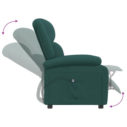 vidaXL Relaxsessel Elektrisch Dunkelgrün Stoff