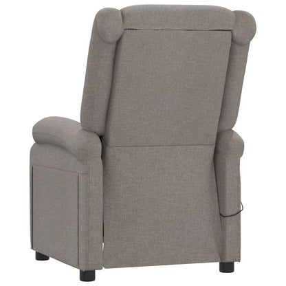 vidaXL Relaxsessel Elektrisch Taupe Stoff