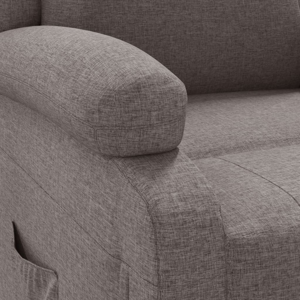 vidaXL Relaxsessel Elektrisch Taupe Stoff