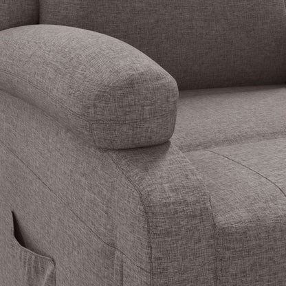vidaXL Relaxsessel Elektrisch Taupe Stoff