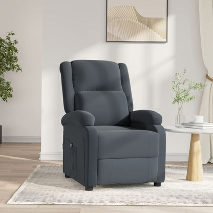 vidaXL Fauteuil de relaxation électrique Velours gris foncé