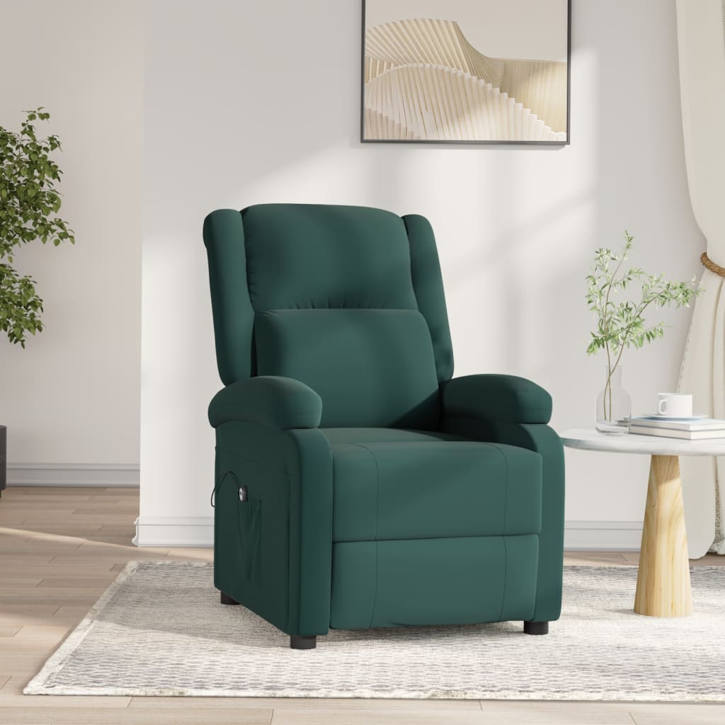 vidaXL Relaxsessel Elektrisch Dunkelgrün Samt
