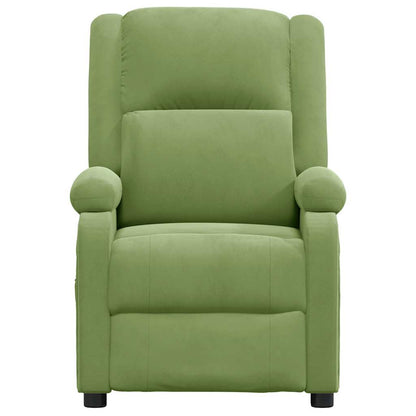 vidaXL Fauteuil relax électrique Velours vert clair