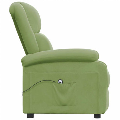 vidaXL Fauteuil relax électrique Velours vert clair