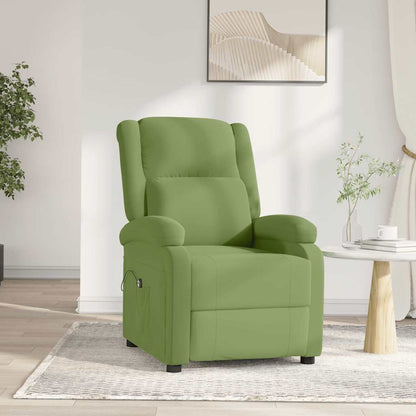 vidaXL Fauteuil relax électrique Velours vert clair