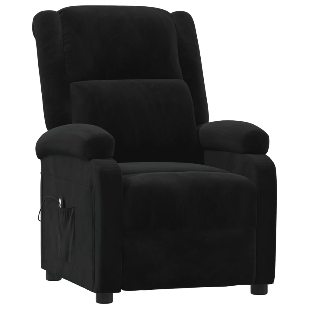 vidaXL Fauteuil relax électrique velours noir