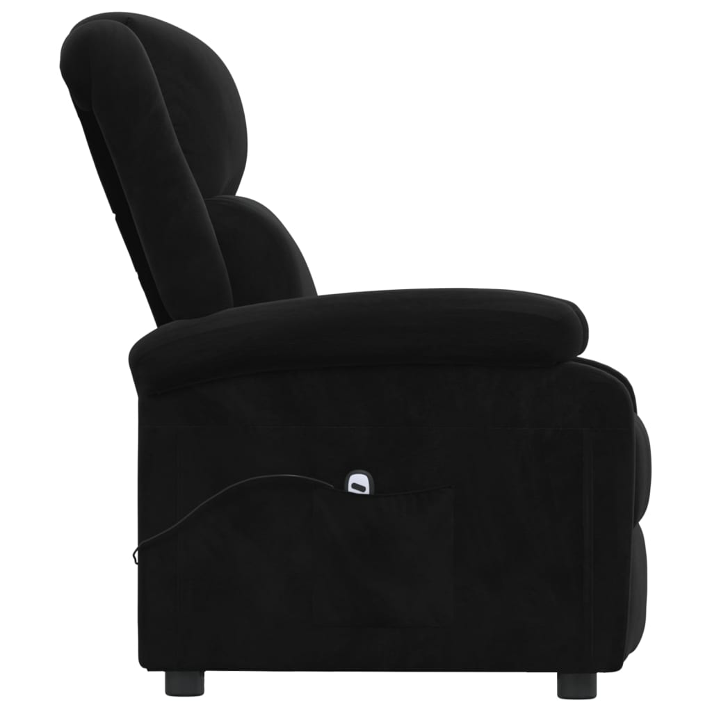 vidaXL Fauteuil relax électrique velours noir